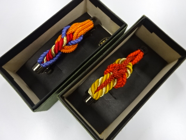 アンティーク　組紐髪飾り2個セット